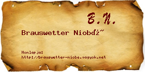 Brauswetter Niobé névjegykártya